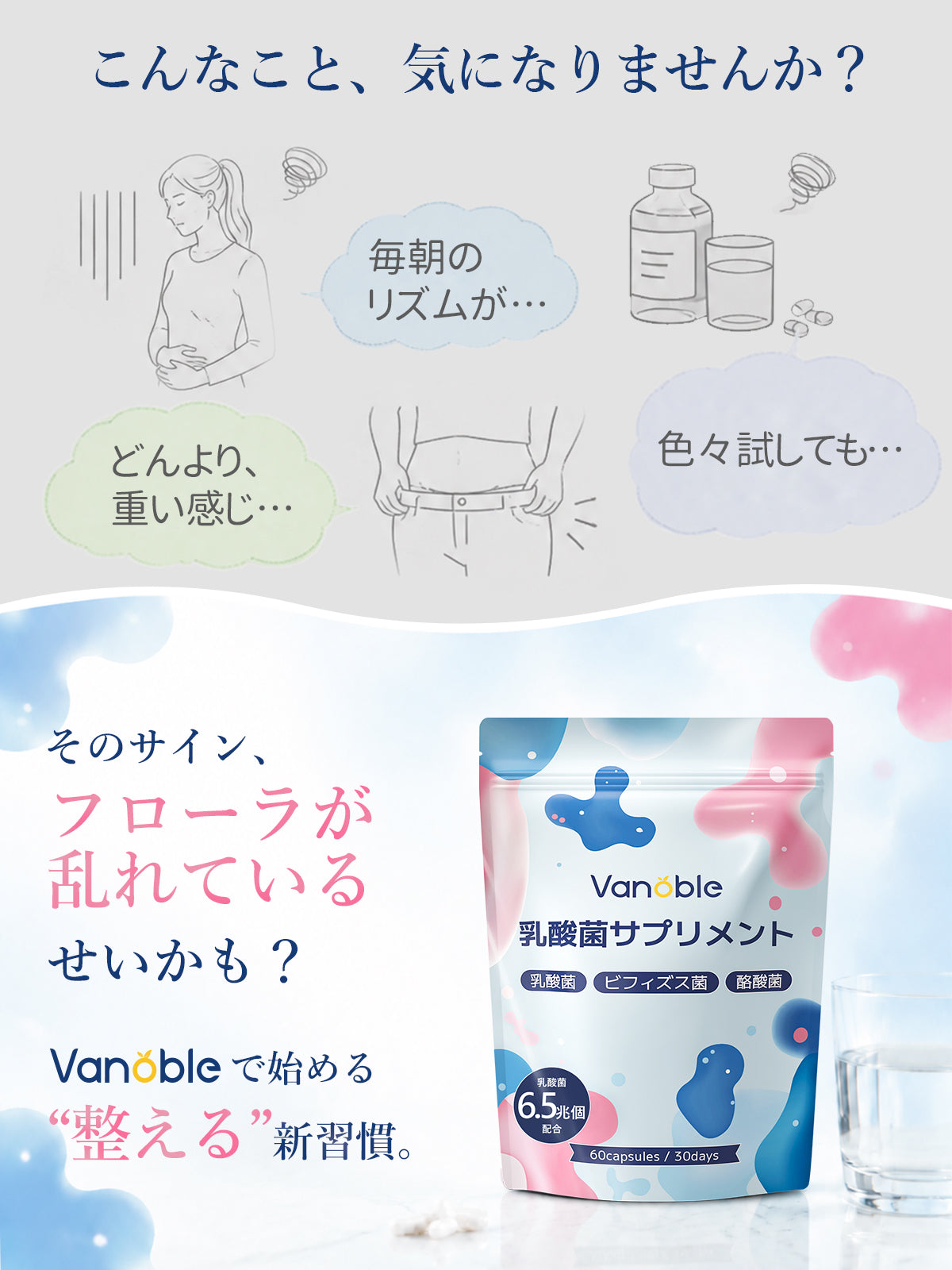 乳酸菌成分6.5兆個／袋 サプリメント