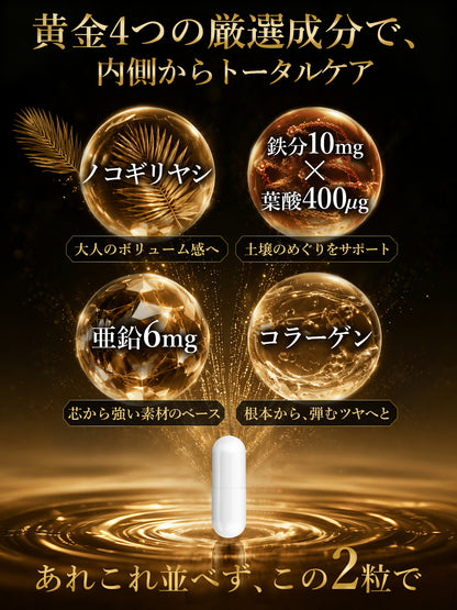 ビオチン500μg＋ケラチン100mg サプリメント