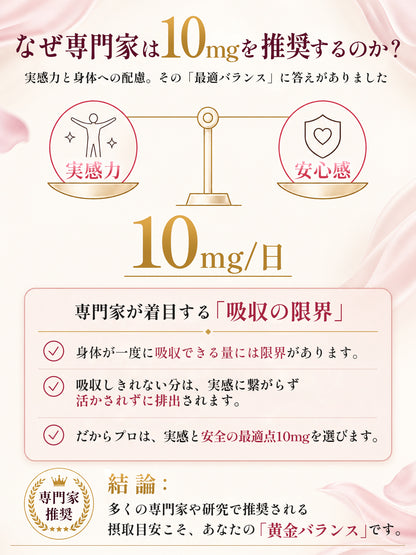 エクオール10mg＋大豆イソフラボン30mg サプリメント